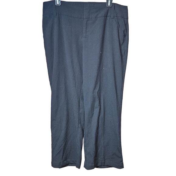 Black Crop Dress Pants with Pockets Size 16 - Picture 1 of 4
